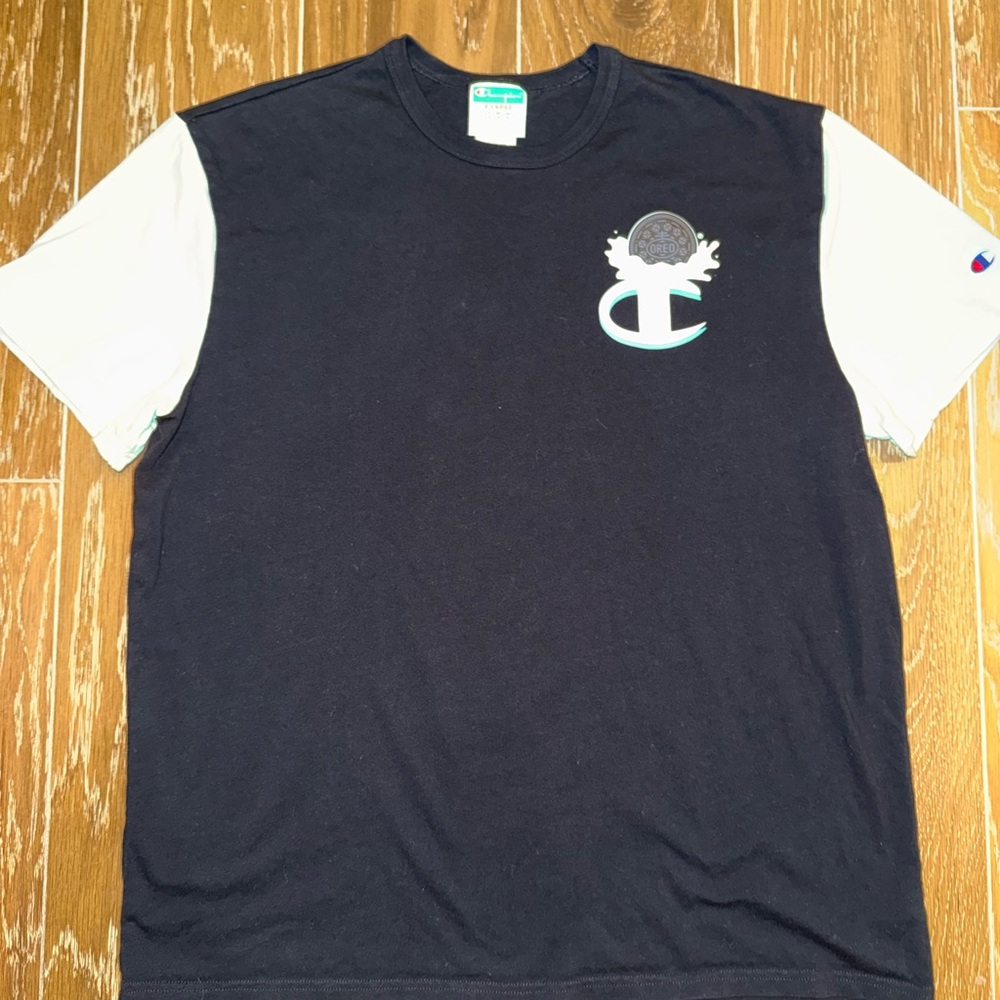 Champion Oreo Collaboration Shirt Mens XL Dunk Champion Cookie Milk Wafer Design